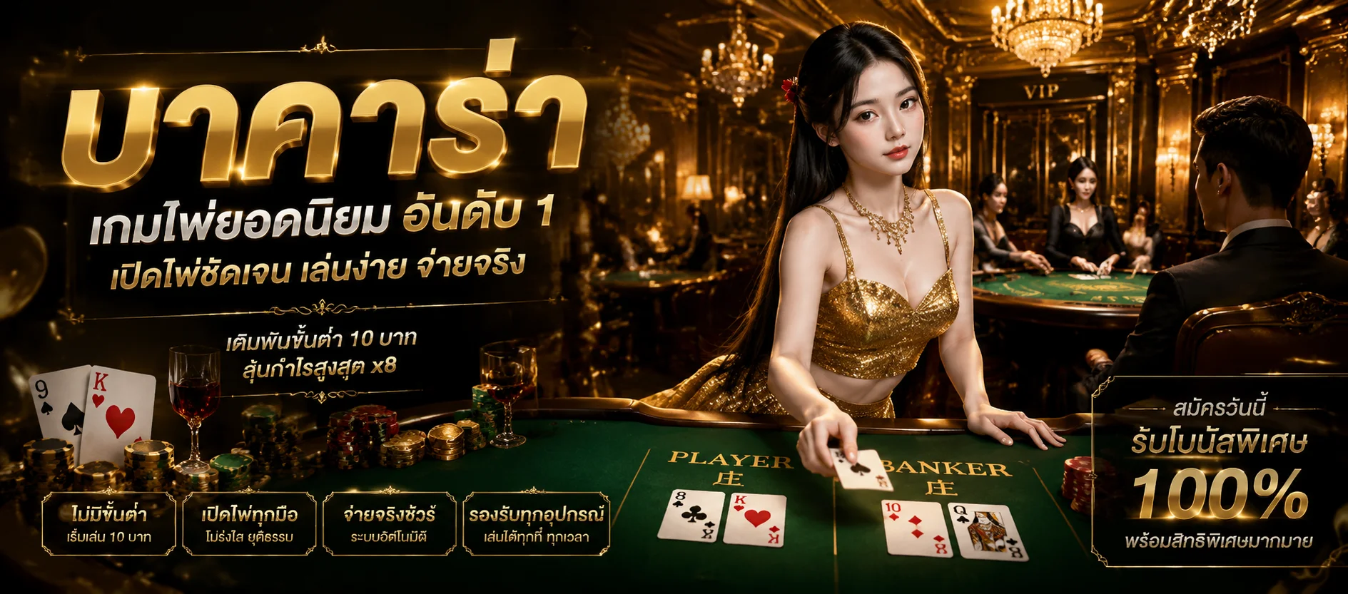 คาสิโนออนไลน์ SLOTLIVE888 บาคาร่าสด ดีลเลอร์คนไทย ถ่ายทอดสด HD